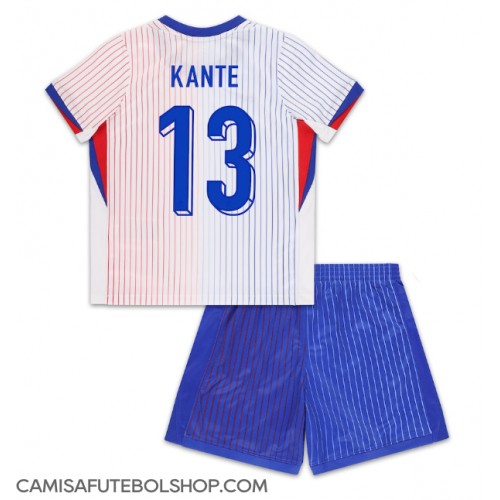 Camisa de time de futebol França Kante #13 Replicas 2º Equipamento Infantil Europeu 2024 Manga Curta (+ Calças curtas)